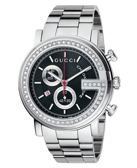 used gucci watch men|men's Gucci watch diamond bezel.